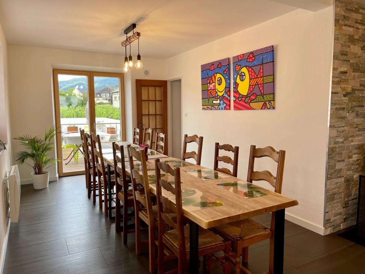 Alsacebnb - Gite 12 Personnes Dans Le Vignoble - Piscine Privee & Spa Ammerschwihr Exterior foto